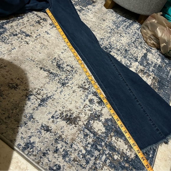 MuMu Blue Elastic Waistband Bootcut Distressed Jeans Size XS - Picture 12 of 13